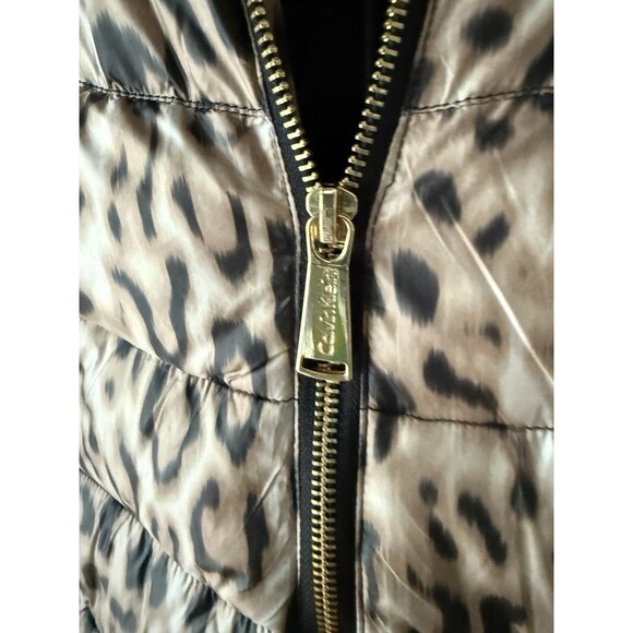 CALVIN KLEIN Women Animal Print Lightweight Puffer Vest Full Zip Size XL - Picture 5 of 8